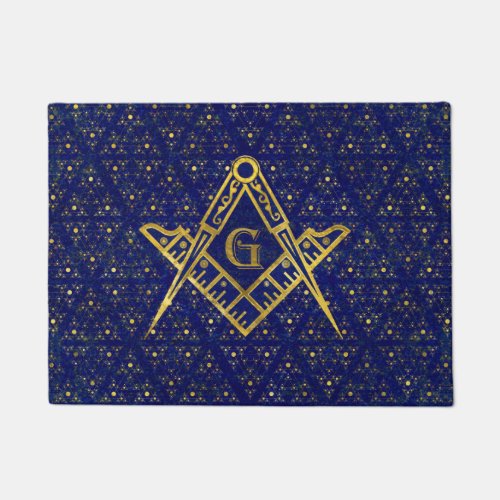 Freemasonry symbol Square and Compasses Doormat