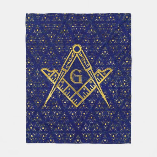 Freemasonry symbol Square and Compasses Fleece Blanket