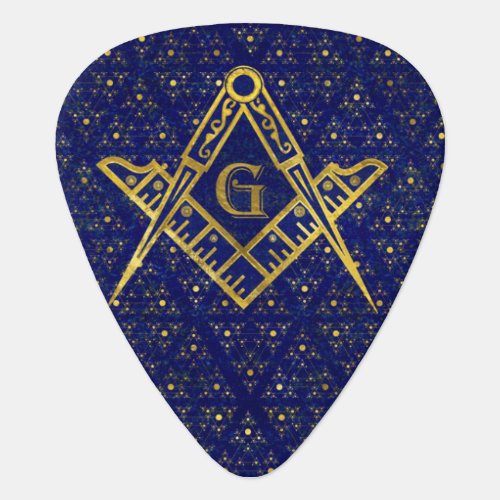 Freemasonry symbol Square and Compasses Guitar Pick
