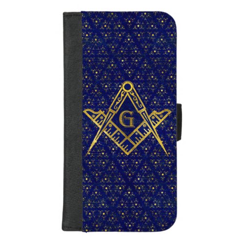 Freemasonry symbol Square and Compasses iPhone 87 Plus Wallet Case