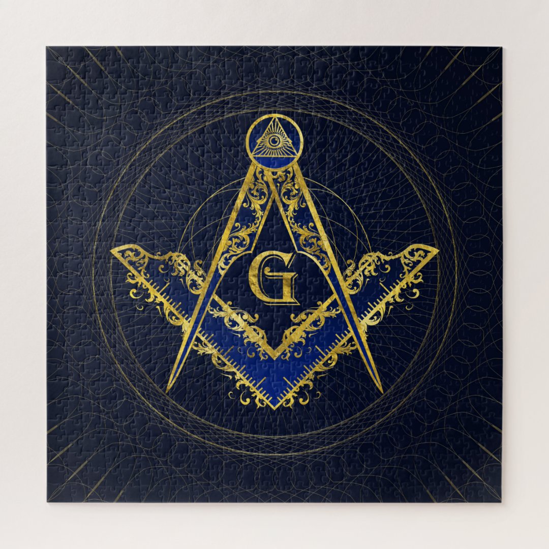 Freemasonry Symbol Square And Compasses Jigsaw Puzzle | Zazzle