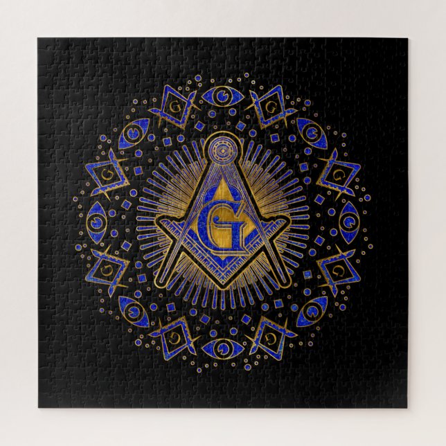 Freemasonry symbol Square and Compasses Jigsaw Puzzle (Vertical)