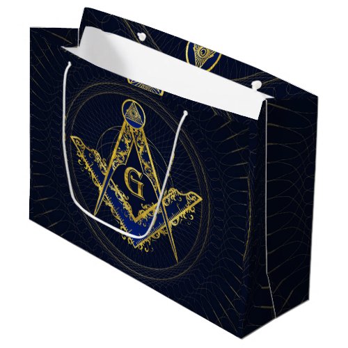 Freemasonry symbol Square and Compasses Large Gift Bag