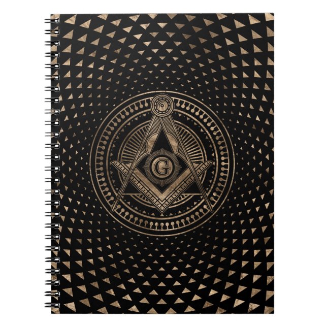 Freemasonry symbol Square and Compasses Notebook (Front)
