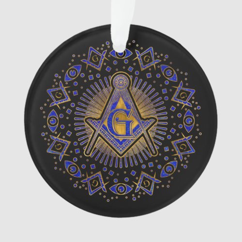 Freemasonry symbol Square and Compasses Ornament