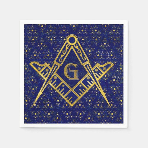 Freemasonry symbol Square and Compasses Paper Napkins