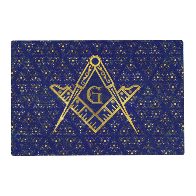 Freemasonry symbol Square and Compasses Placemat (Front)