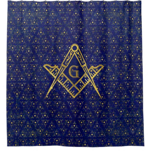 Freemasonry symbol Square and Compasses Shower Curtain