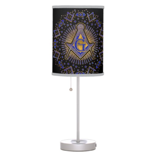 Freemasonry Symbol Square And Compasses Table Lamp | Zazzle