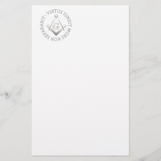 Freemasonry symbol stationery (Front)