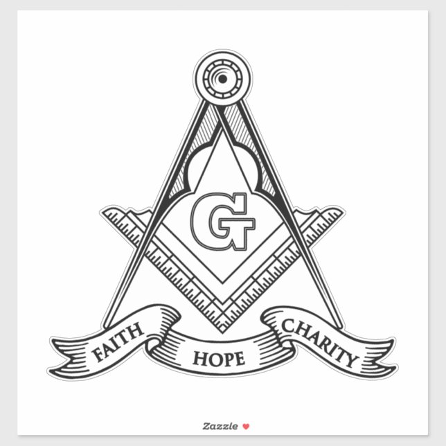 Freemasonry symbol sticker (Sheet)