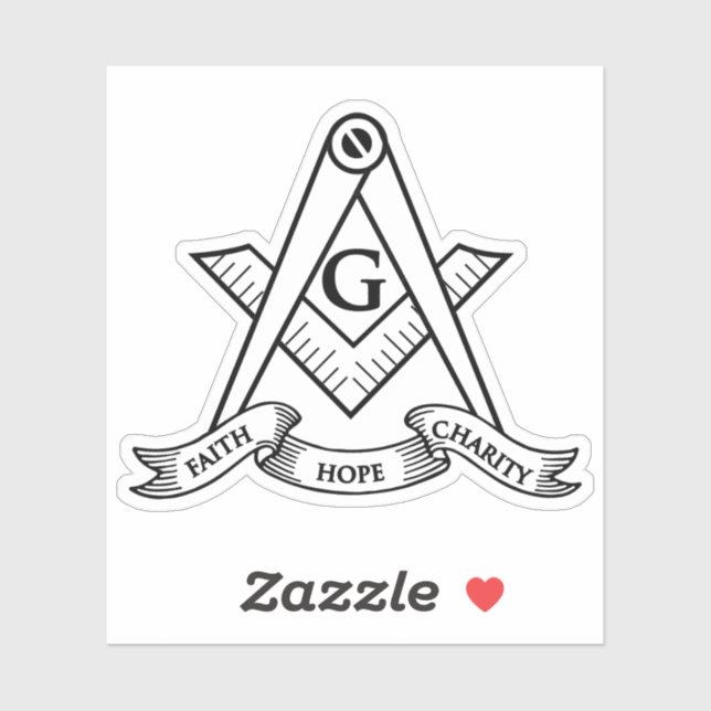 Freemasonry symbol sticker (Sheet)