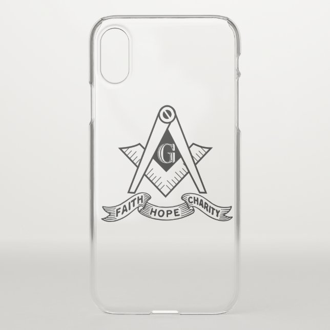 Freemasonry symbol uncommon iPhone case (Back)
