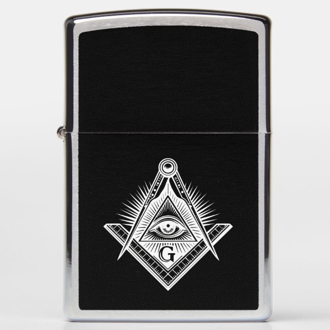 Freemasonry symbol zippo lighter (Front)