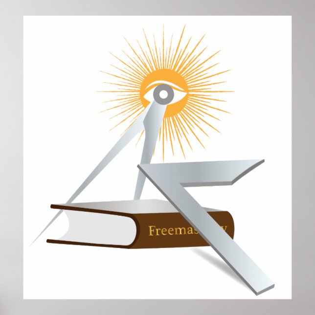 Freemasonry symbols poster (Front)