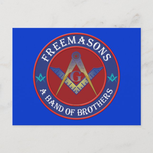 Freemasons, A Band of Brothers Postcard (Front)