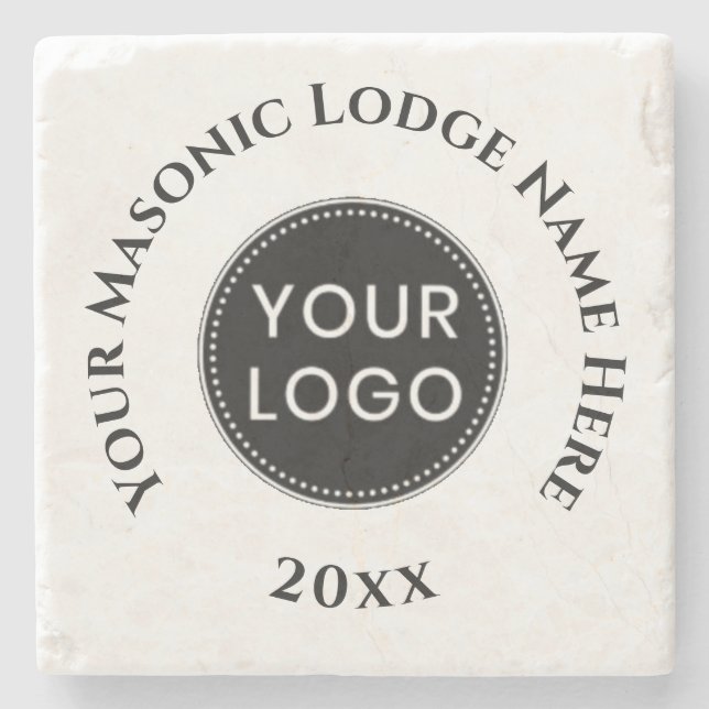 Freemasons Masonic Gift Stone Coaster (Front)