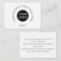 Freemasons Masonic Ladies Night Thank You Note Car