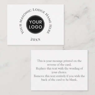 Freemasons Masonic Ladies Night Thank You Note Car
