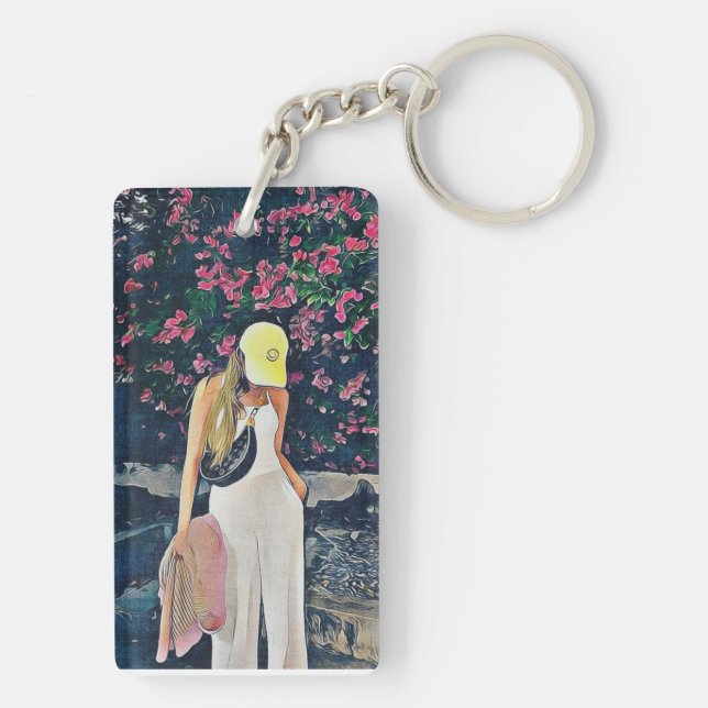 Freen Sarocha wearing hat Keychain (Back)