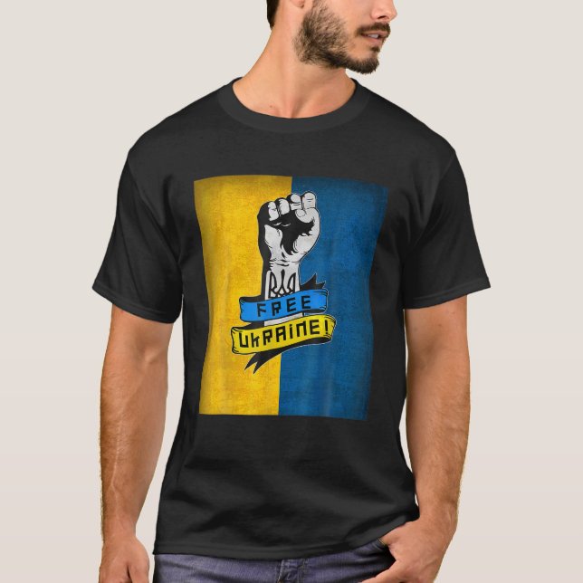 Freenukraine I Stand With Ukraine Pray For Ukraine T-Shirt (Front)