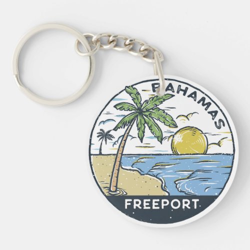 Freeport Bahamas Vintage Keychain
