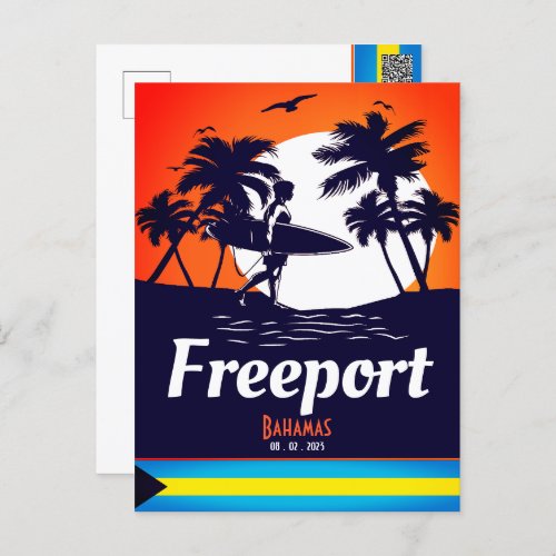 Freeport Bahamas Vintage Souvenirs Postcard