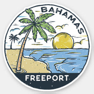 Freeport Bahamas Vintage Sticker