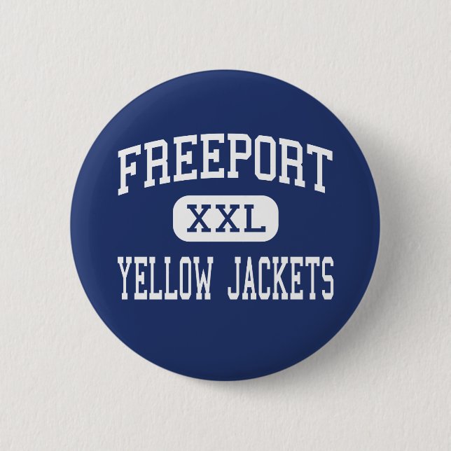 Freeport - Yellow Jackets - Area - Freeport Pinback Button (Front)