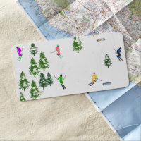 Freeride Alpine Skiers Skiing Illustration Ski 