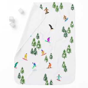 Freeride Snowboard Snowboarder Snowboarding Baby Blanket