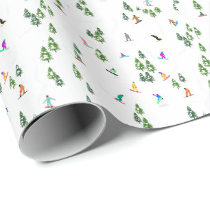 Freeride Snowboard Snowboarder Snowboarding Wrapping Paper