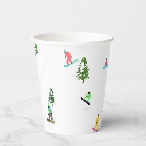 Freeride Snowboarder Snowboarding Design Paper Cups