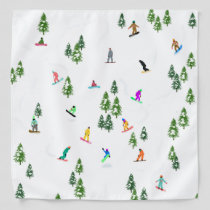 Freeride Snowboarder Snowboarding Illustration    Bandana