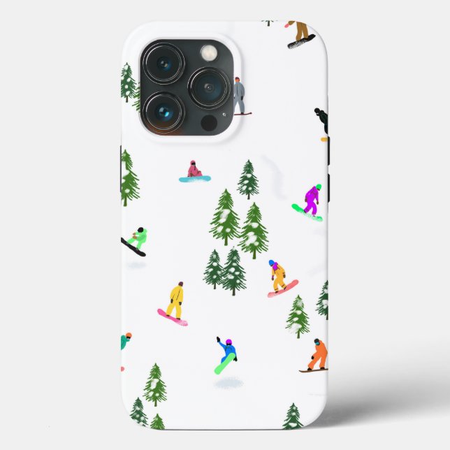 Freeride Snowboarder Snowboarding Illustration  Case-Mate iPhone Case (Back)