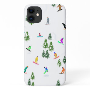 Freeride Snowboarder Snowboarding Illustration   iPhone 11 Case