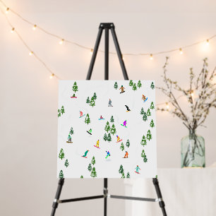 Freeride Snowboarder Snowboarding Illustration Foam Board