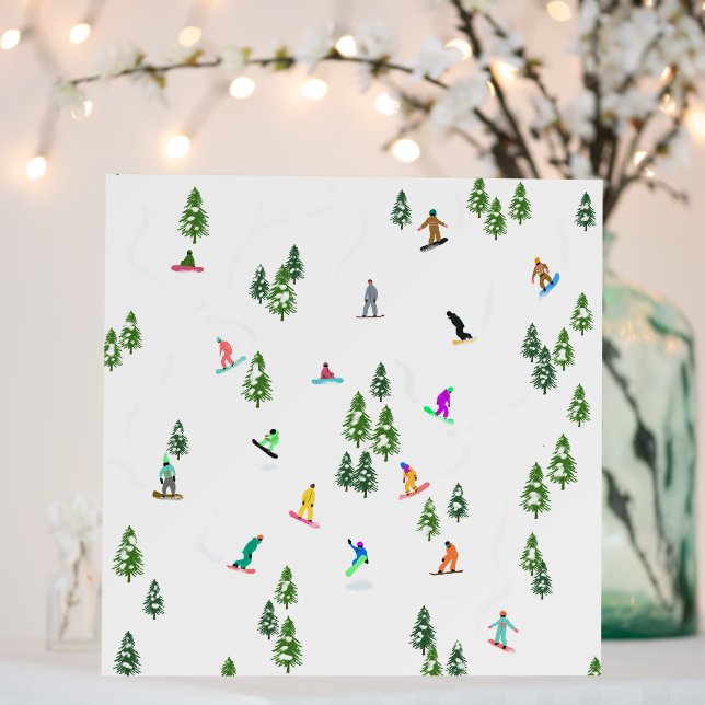 Freeride Snowboarder Snowboarding Illustration   Foam Board (In Situ (Wedding))