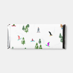 Freeride Snowboarder Snowboarding Illustration   Hershey Bar Favors