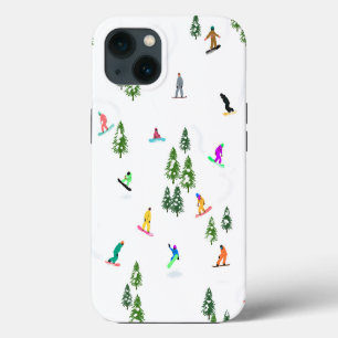Freeride Snowboarder Snowboarding Illustration iPhone 13 Case