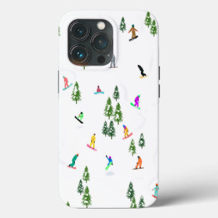 Freeride Snowboarder Snowboarding Illustration iPhone 13 Pro Case