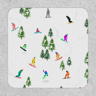 Freeride Snowboarder Snowboarding Illustration   Patch
