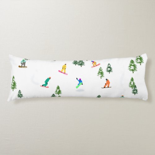 Freeride Snowboarders Snowboarding Design Body Pillow