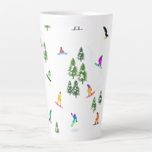 Freeride Snowboarders Snowboarding Design  Latte Mug