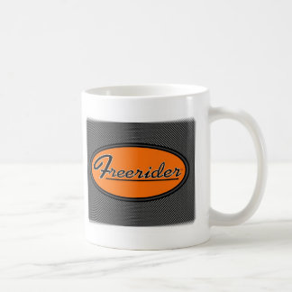 FREERIDER Orange on Chrome Coffee Mug