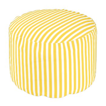 Freesia And White Striped Pattern Pouf Seat by EnduringMoments at Zazzle