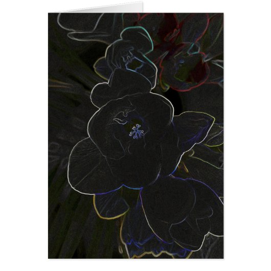 freesia flowers outlined cards (Front)