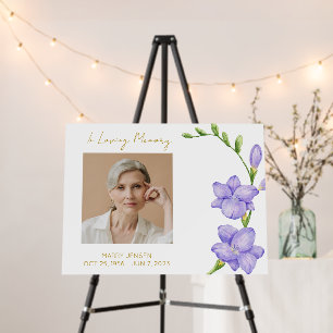 Freesia Memorial Photo Funeral Foam Board