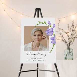 Freesia Memorial Photo Funeral Foam Board