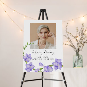 Freesia Memorial Photo Funeral Foam Board